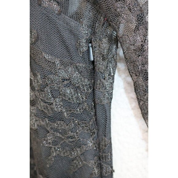 Express Black Lace V-Neck Dress-Whimsigoth-Size 0-New with Tags - Picture 7 of 9